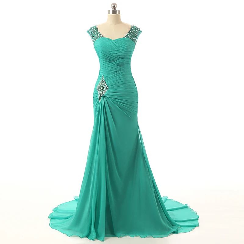 Solovedress элегантное недорогое зеленое длинное вечернее платье 2019 с бусинами для