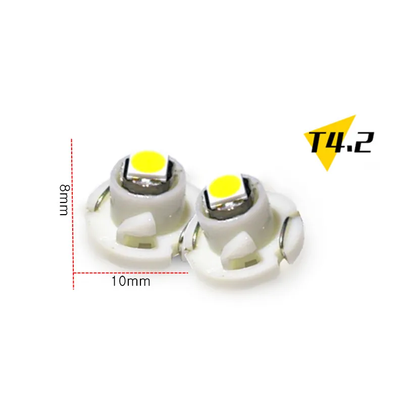 10x T3 T4.2 светодиодный 3030 SMD автомобильный кластерный датчик приборной панели белый лед синий красный розовый зеленый красный панель инструментов светильник Нео клиновидные лампы