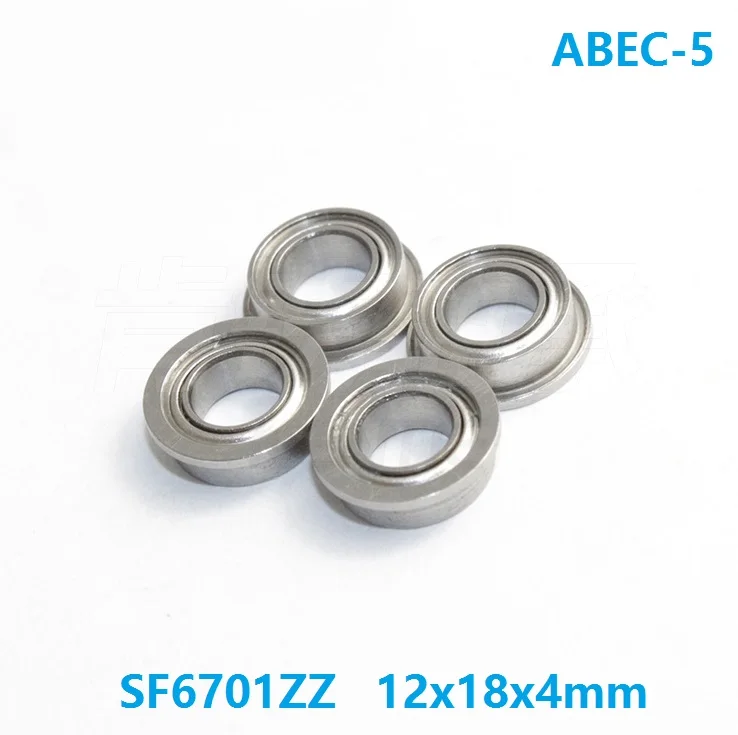 50 шт./лот ABEC 5 SF6701ZZ SF6701 ZZ 2Z 12x18x4 мм экранированный фланец глубокий шаровой