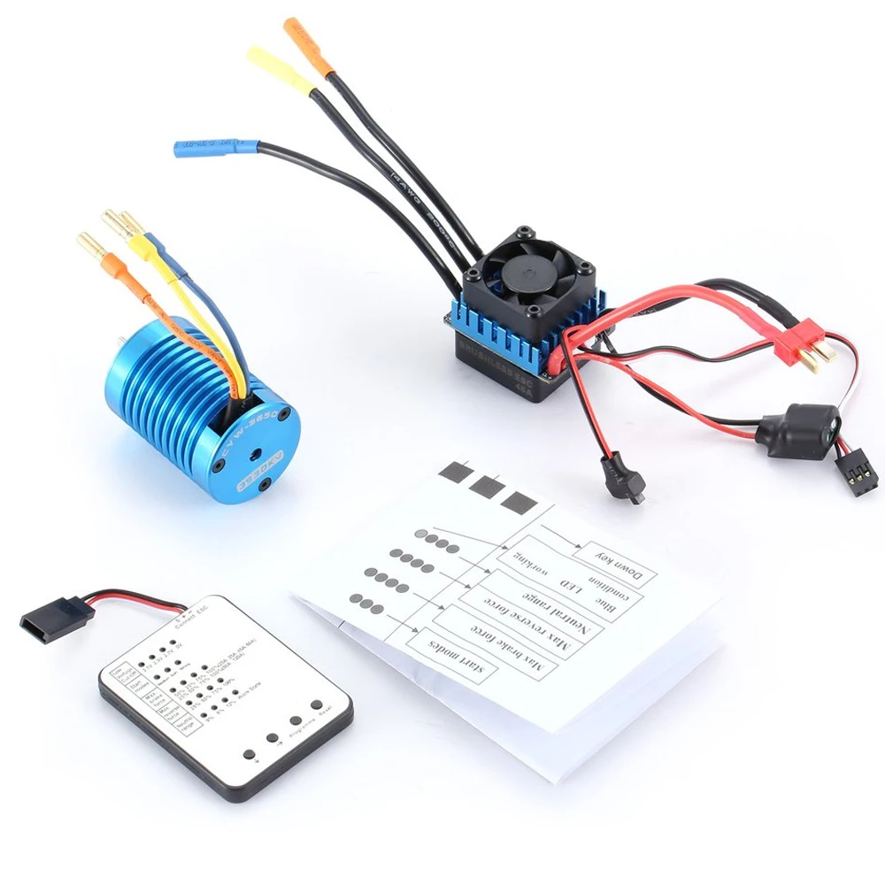 F540 3930KV 4 полюса Бесконтактный бесщеточный двигатель 45A ESC со светодиодная карта