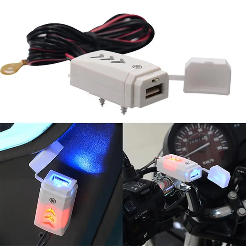 2.1A 150 см кабель USB зарядное устройство Универсальный Автомобильный Motrocycle синий