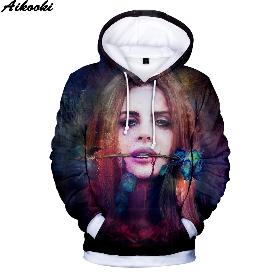 

Aikooki Pretty Sweatshirt Lana del rey Lizzy 3D Hoodies Men/women Autumn Fashion Hip Hop Hoodie Casual Harajuku Sweatshirts Tops