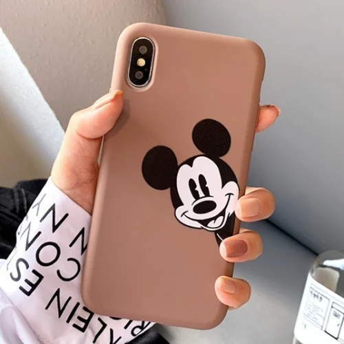 b Чехол SUYACS с милой мультяшной мышкой для iPhone XS Max XR X 6 6S 7 8 Plus, чехол с полным покрытием, карамельный цвет, мягкая задняя крышка из ТПУ для телефона - Цвет: b