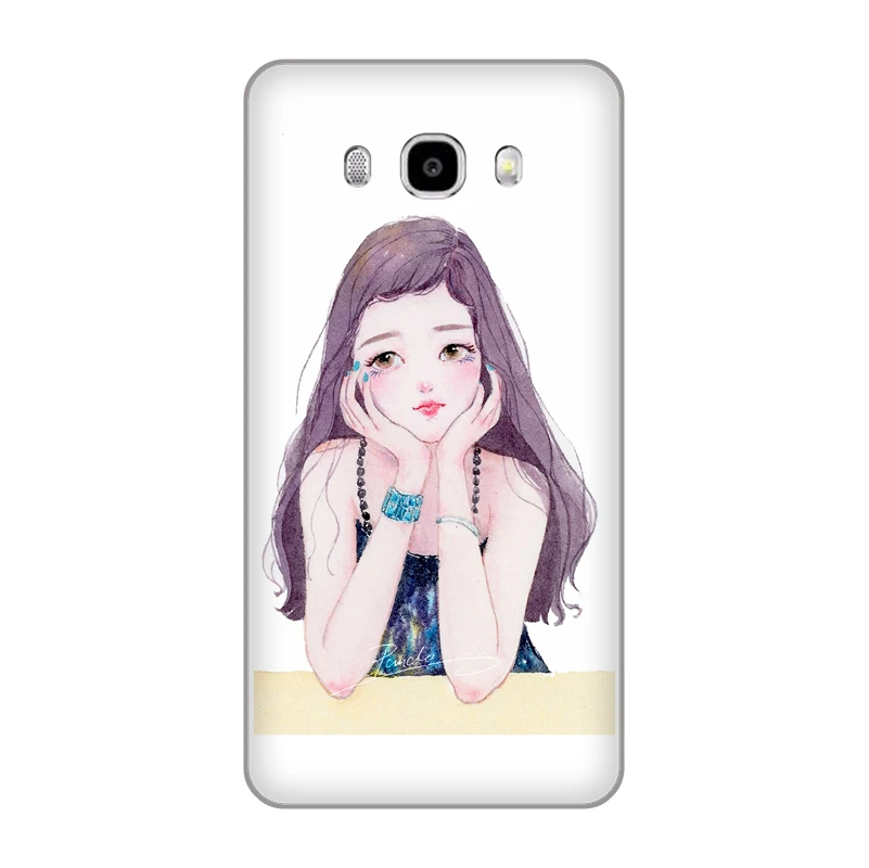 Акварель красивая девушка Мягкий ТПУ чехол для телефона Samsung Galaxy A3 A5 A7 ON5 ON7 2016-17 NOTE9