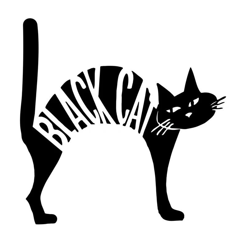 

30cm Creative Black Cat Fashion Animal Vinyl Car Sticker 6z-045