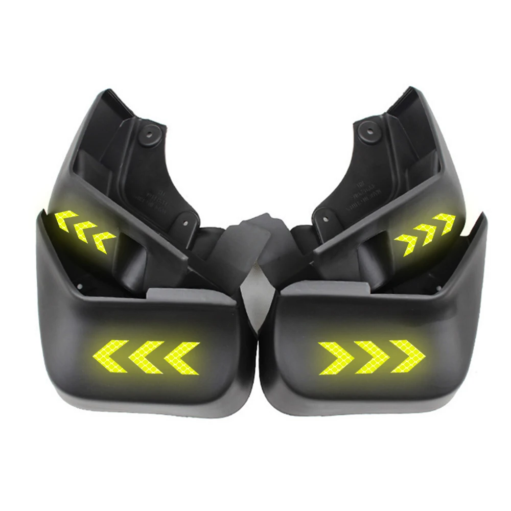 Цвет: желтый Car Mud Flaps Front Rear Mudguards Splash Guards Mudflaps For Safety Reflective Warning Fender For Subaru Forester SK - Цвет: Цвет: желтый