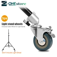 3pcs 22mm photography heavy duty universal caster wheel for light standsstudio boom photo studio accessories