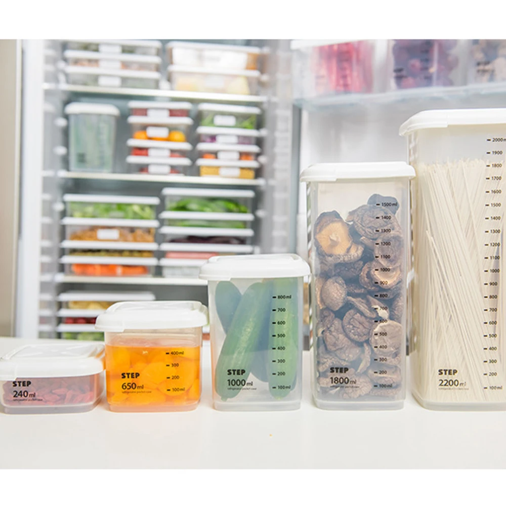 Plastic Sealed Cans Kitchen Storage Box Transparent Food Canister Keep Fresh New Clear Container Organization Tool
