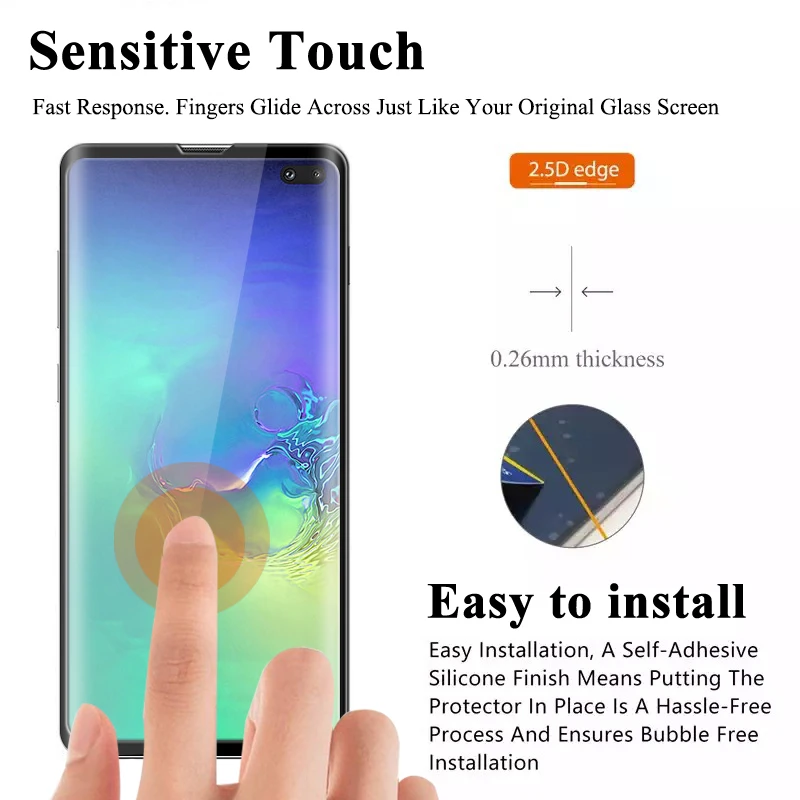 3D закаленное стекло для samsung Galaxy S10 Plus Защитная пленка для экрана Lite S10e Armor Samsun S 10 Защитная S10plus Sam Light S10lite