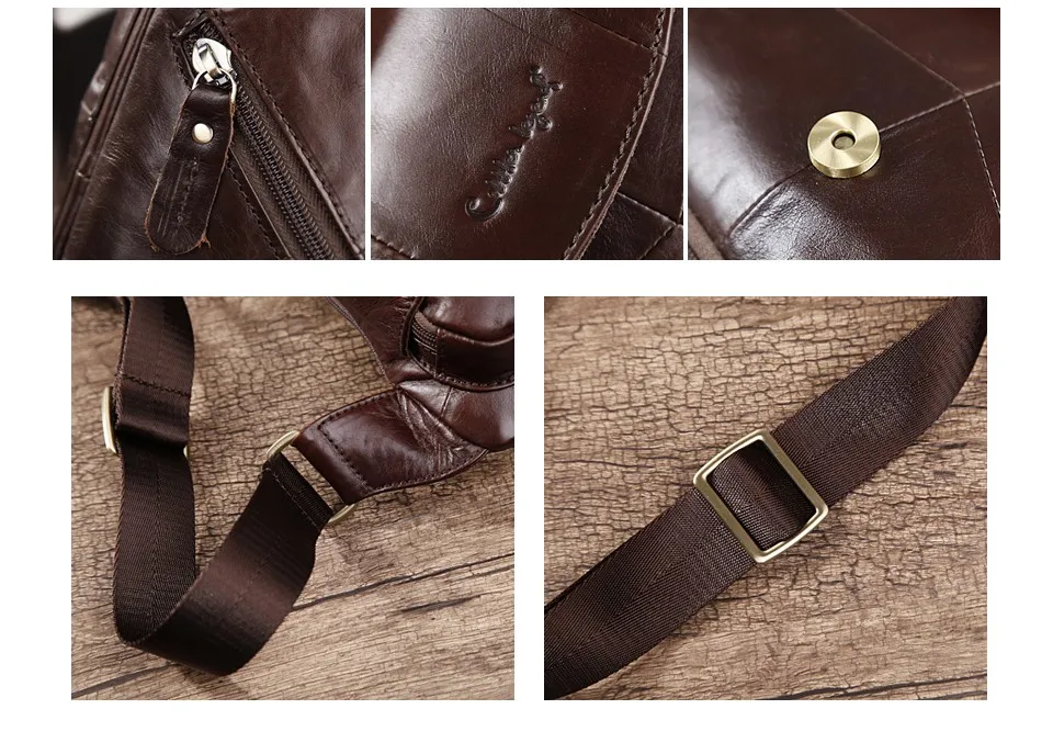 Cobbler Legend Натуральная кожа Повседневная яловая нагрудная сумка большой английский стиль Мужская Мобильная Сумка Мужские сумки-мессенджеры 1205086-1