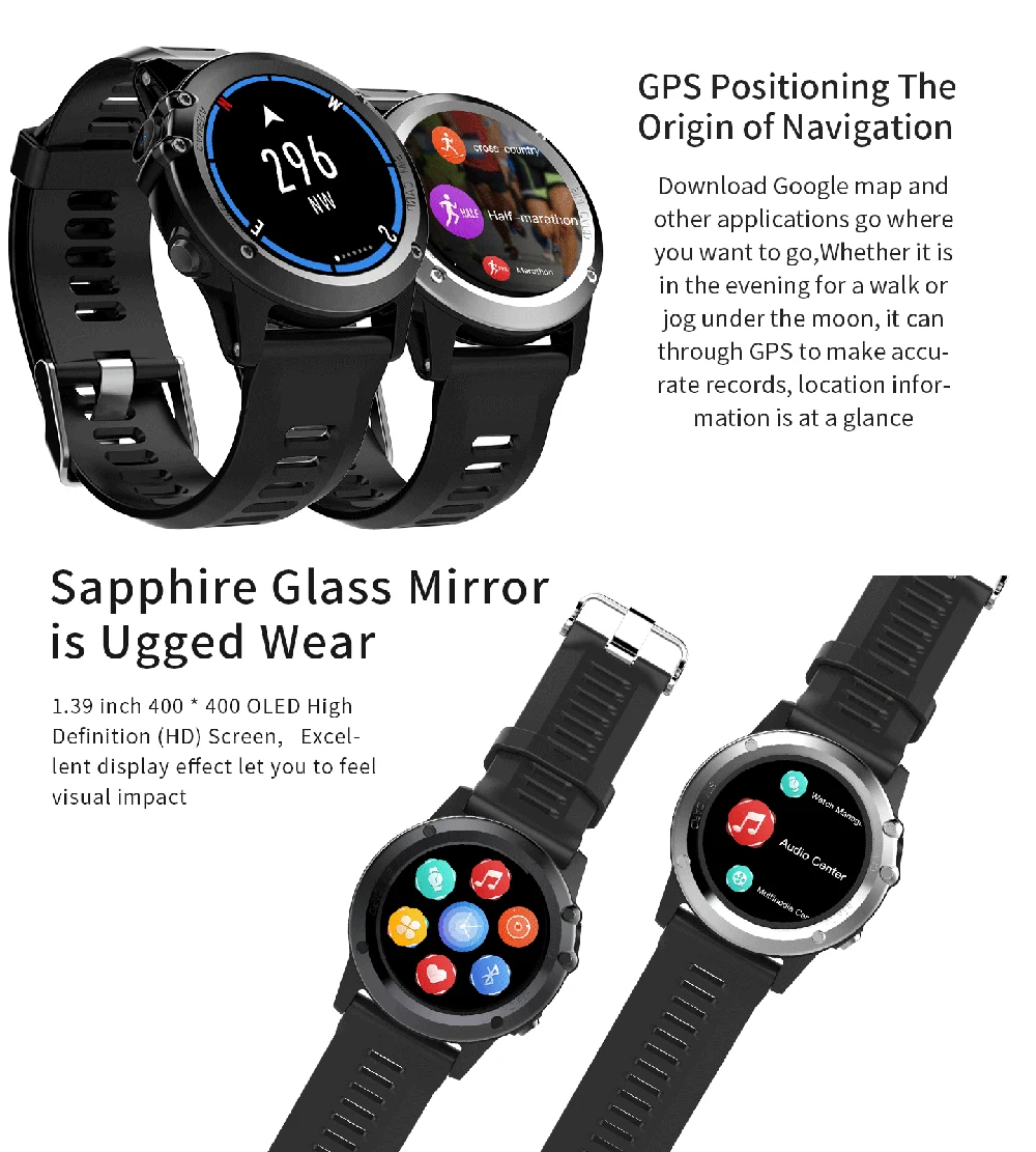 Microwear H1 3g Смарт-часы телефон Android носить MTK6572 двухъядерный gps 4 Гб rom IP68 Водонепроницаемые Смарт-часы с камерой для мужчин