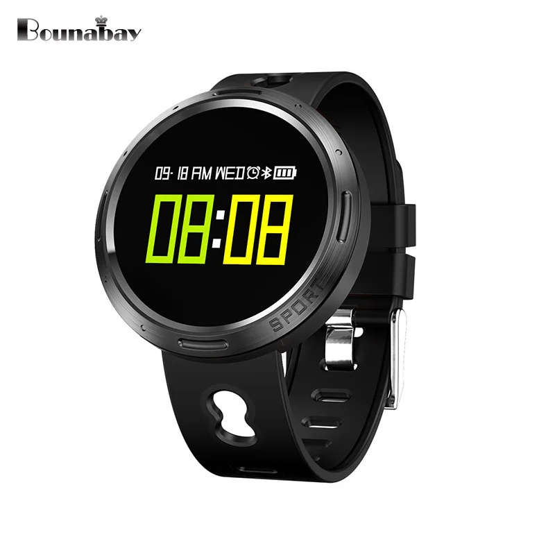 Bounabay многоязычные Bluetooth Smart сенсорный экран часы MAN спортивные для Apple IOS и Android