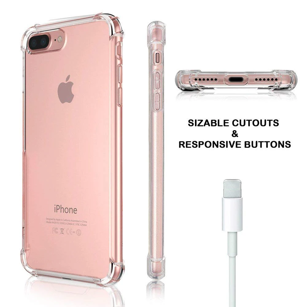 Luxury Crystal Clear Protection Shockproof Bumper Transparent Silicone Phone Cover Case For iPhone X XS XR Max 8 7 6 6S Plus |