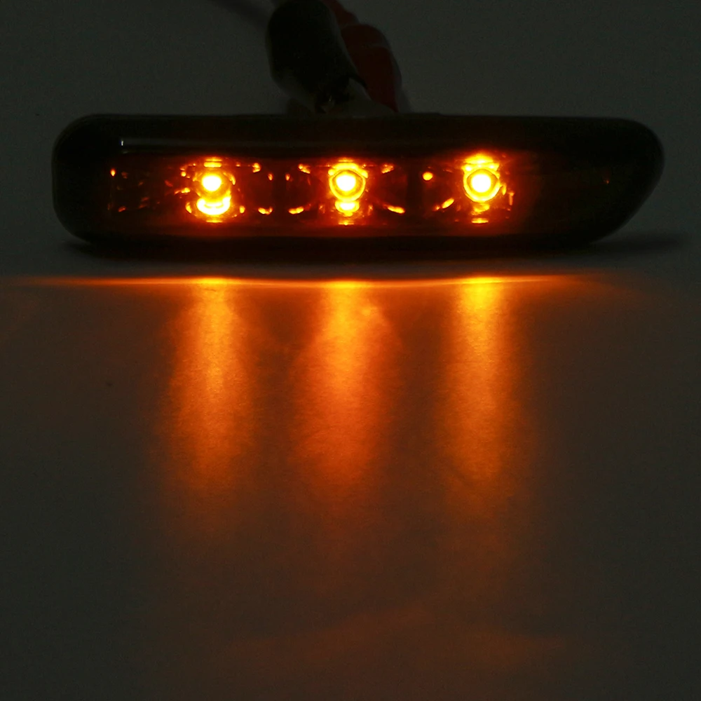 2 шт. прозрачные линзы светодиодные боковые габаритные огни для BMW 3 серии E46 4