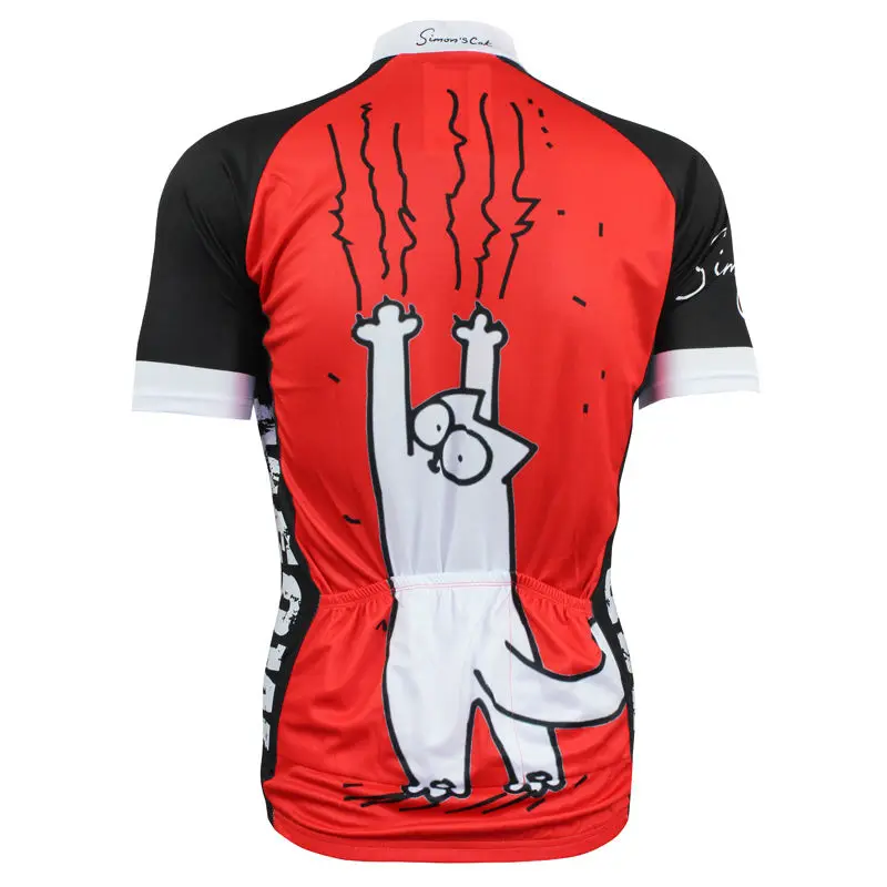 cycling jerseys New Mens Cycling Jersey Comfortable Bike shirt MEOW Alien SportsWear Cartoon cat Red clothing Size 2XS-5 | Спорт и