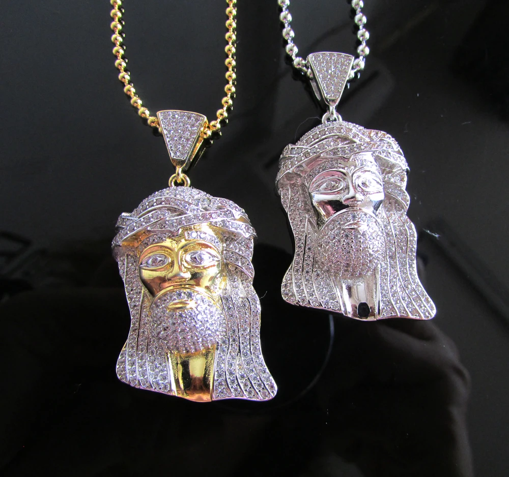 Ледяной хип хоп крутое Брендовое Желтое золото с фианитом кулон на длинной