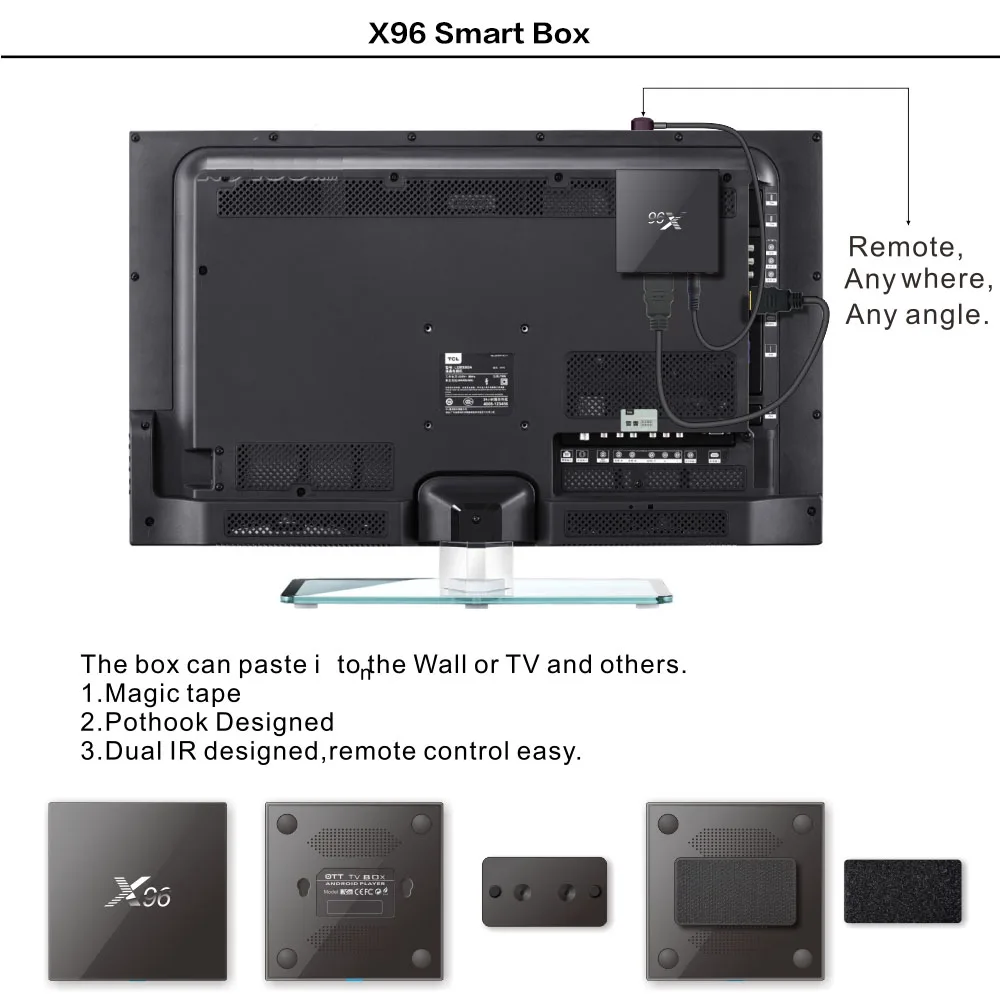 Умная ТВ приставка X96 4K Android 6 0 четырехъядерный Amlogic S905X 16 1 + 8 Гб Wi Fi|streaming media player|media