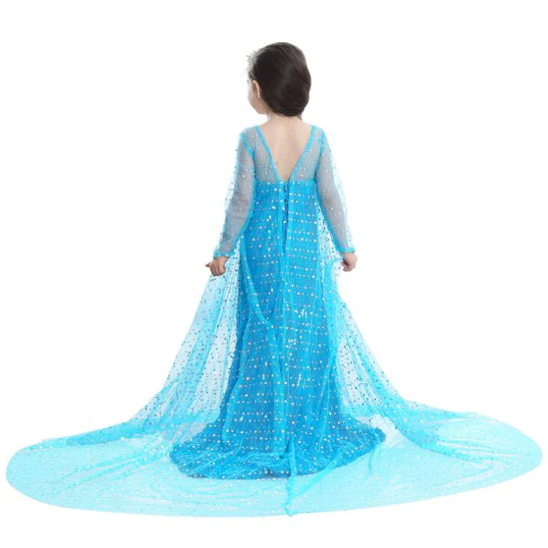 Летнее платье Эльзы для девочек детская одежда костюмированной вечеринки