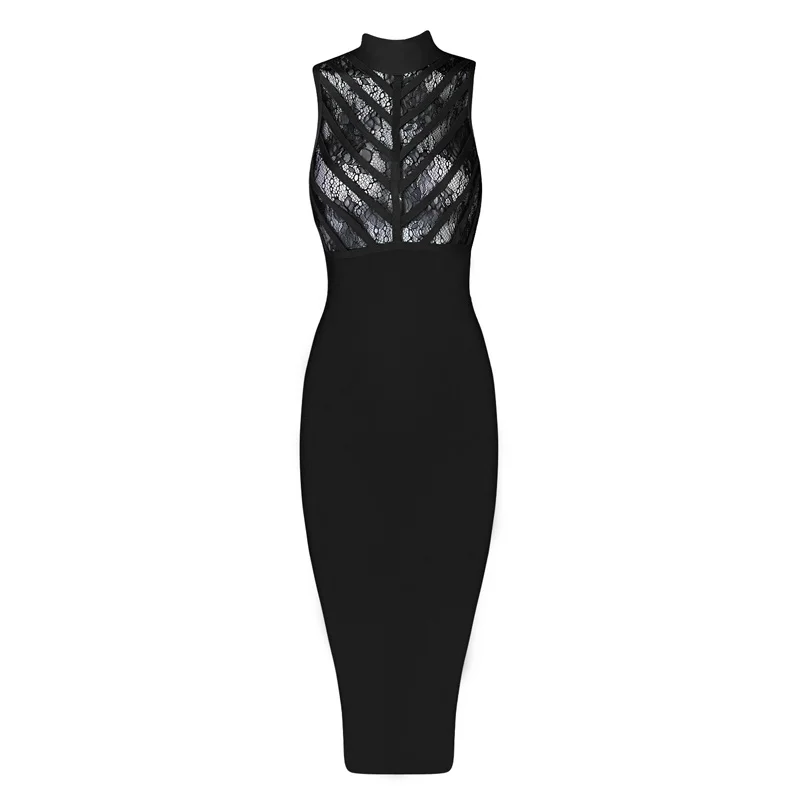 Оптовая Продажа 2016 Новый красный сетки без рукавов с высокой горловиной Sexy Bodycon