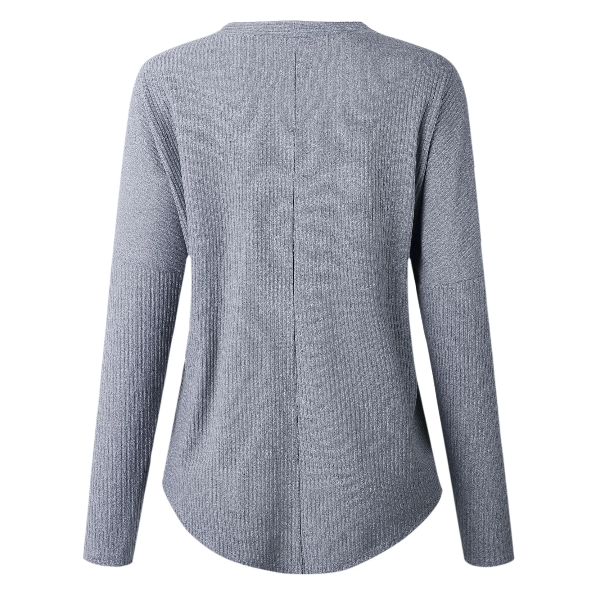 

Knitted Slim Women Blouses 2019 New Fashion Thin Autumn Solid Women Tops Shirt Ladies Casual Button Long Sleeve V Neck Blouses