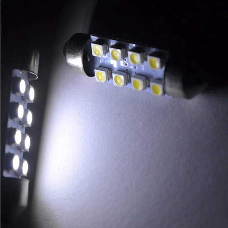 Автомобильный светильник C5W 8 SMD светодиодный 10 шт. 31 мм 36 мм/39 мм/41 белый 3528 1210 8SMD