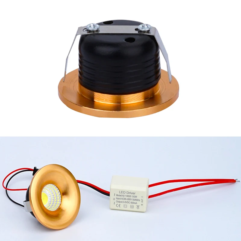 Диммируемый светодиодный COB светильник AC110V 220V 3W Встраиваемый светодиодный точечный светильник, светящаяся внутренняя декоративная потолочная лампа