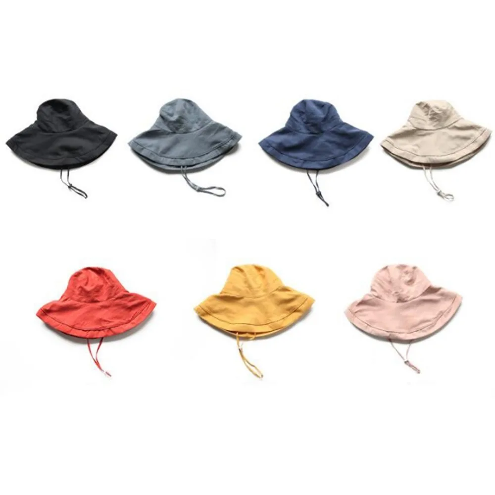 Шляпа Женская Солнцезащитная однотонная 7 цветов|Женские фетровые шляпы| |