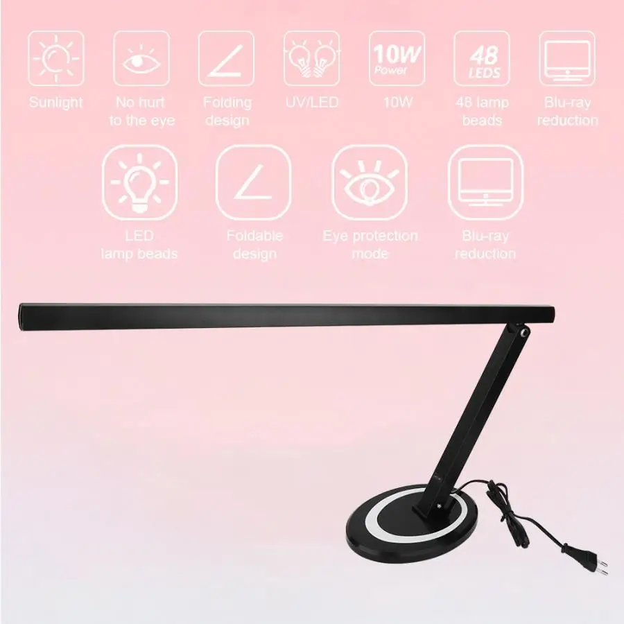 Eyelashes Accesories Portable 48 LED Light Table Lamp Folding Desk Light for Tattoo Manicure Makeup For Tattooing