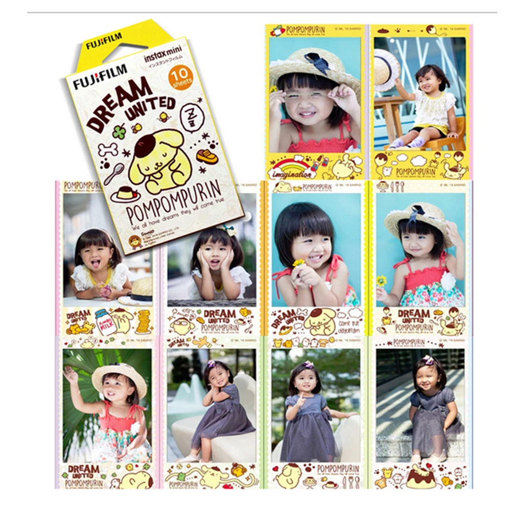 Подлинная Fujifilm Fuji Instax Mini pompurin пленка 10 листов для instax mini 8 70 плюс 90 25 камера Share SP 1