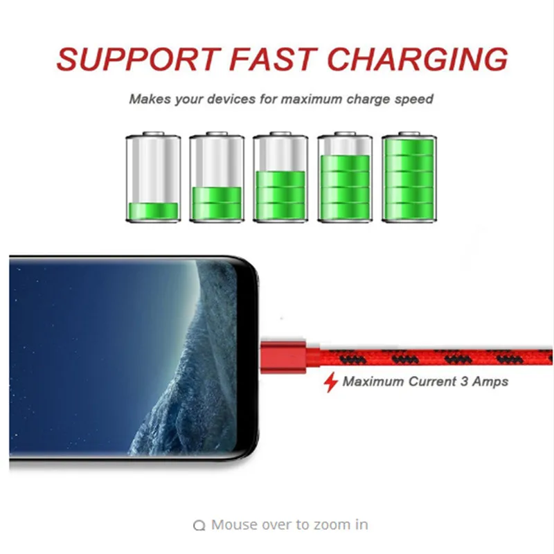 USB type C 3 1 кабель быстрой зарядки 0 2/1/2/3 м для Samsung Galaxy A3 A5 A7 2017 S8 S9 A320F A520F A720F Moto Z Z2 play