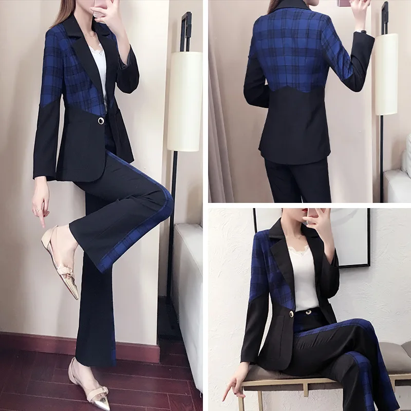 Новинка 2019 женские комплекты из двух предметов твидовый комплект одежда в клетку