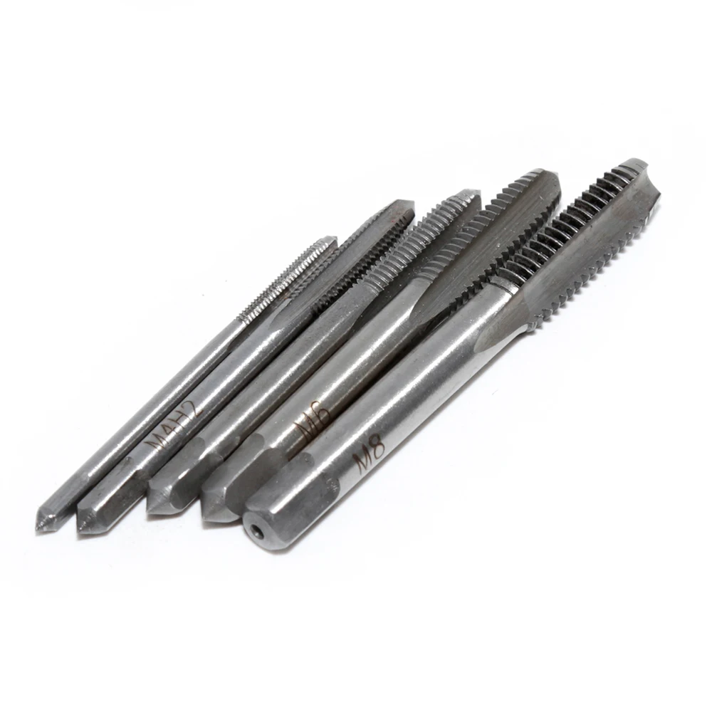 5pcs Hand Screw Tap Thread M3/M4/M5/M6/M8 Tool Metric Plug Set Drill Die | Инструменты