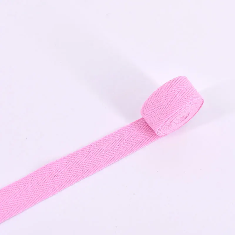 Pink 10 м/лот 1,5 см Мульти Цвет шевронная лента, тесьма тканая хлопчатобумажная швейная оверлок ткань ремень DIY Аксессуары LX582 - Цвет: Pink