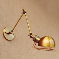 iwhd copper color vintage wall lamp living room lampe retro led long arm wall light edison sonce industrial apliques pared