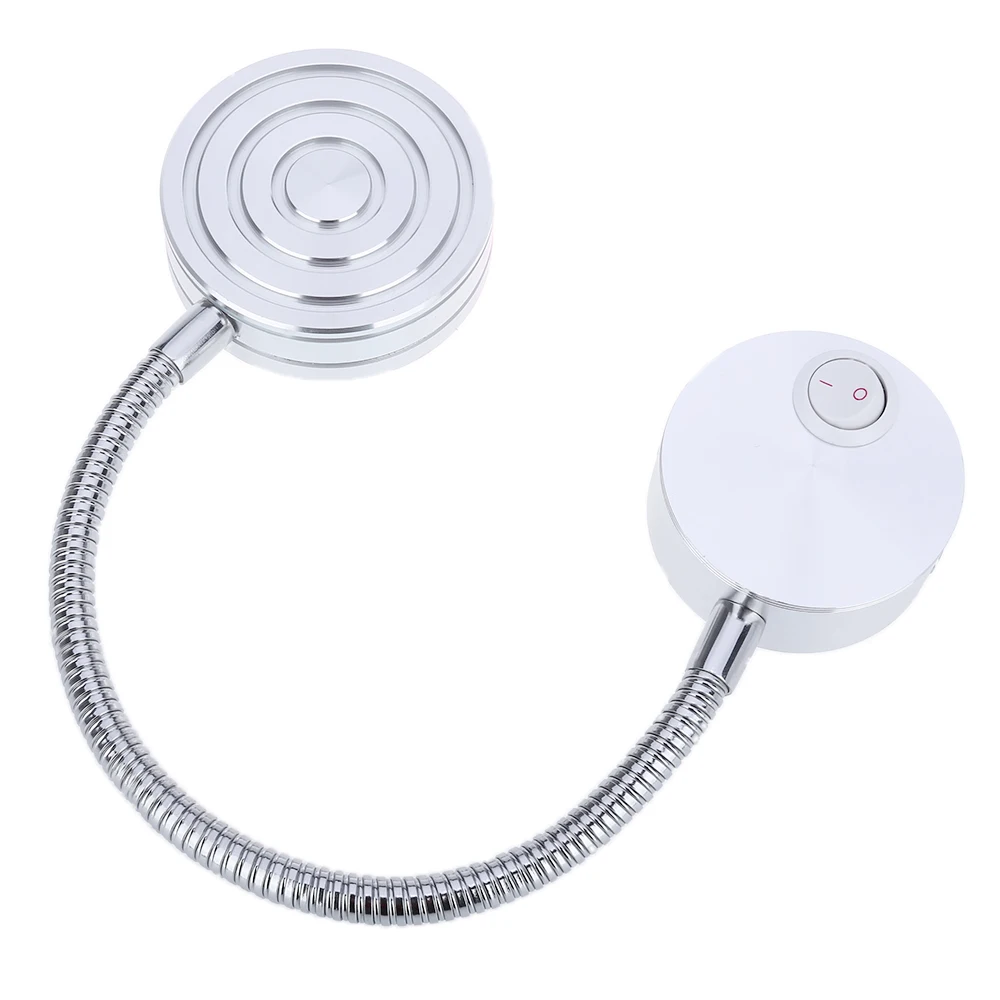 Светодиодный светильник для спальни серебристый с переключателем 5 Вт 90-260 В