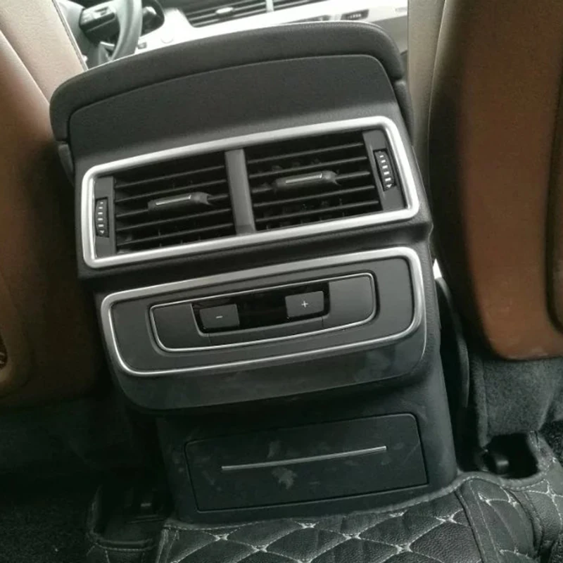 Car-styling car ABS Chrome air vent frame cover inner decoration accessories car-covers For Audi Q7 2016 car-styling |