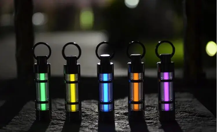 Титана Тритий брелок кольцо световой газовая лампа спасательное аварийное