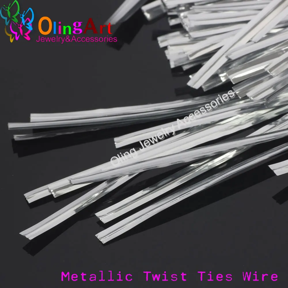 8CM/12CM 150pcs/lot Gold and Silver color Metallic Twist Ties For Wedding Party Birthday Cake Candy Sealing Bag Packaging | Украшения и