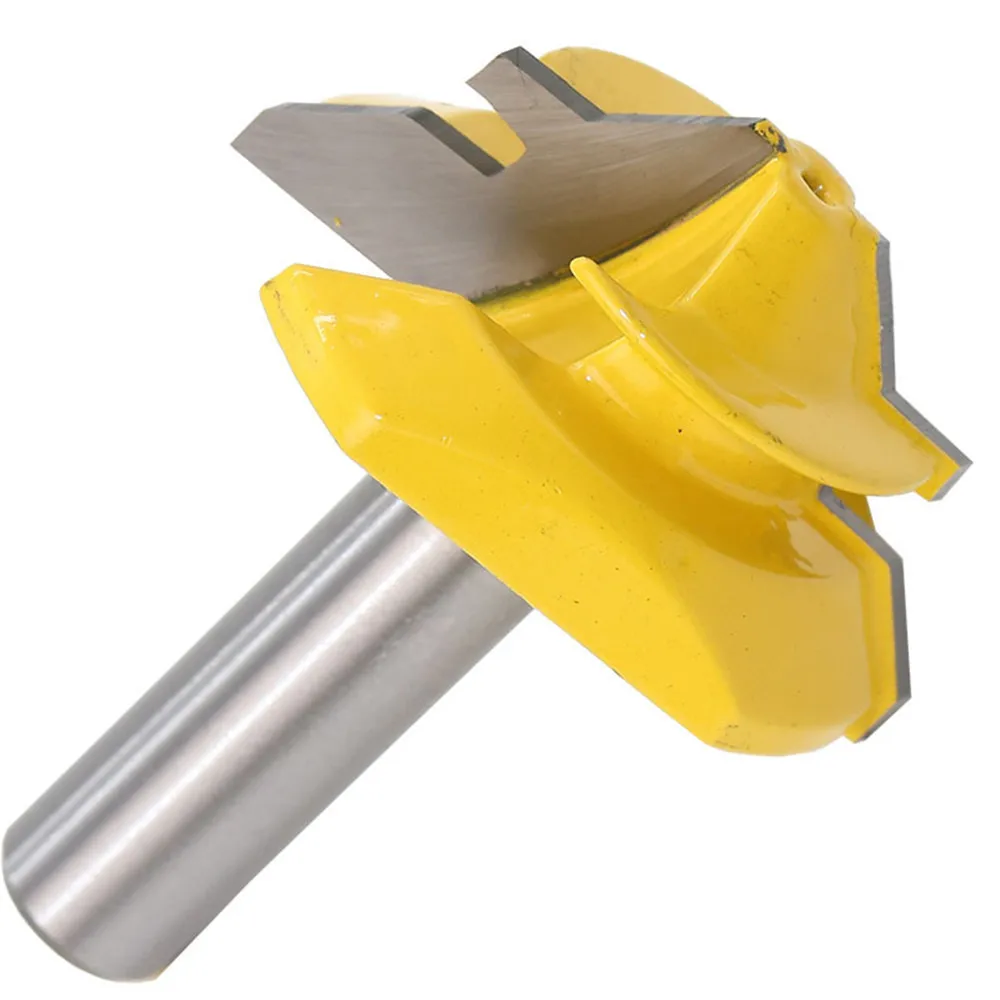 

1/2 Handle Woodworking Tool Panel Knife Wood Milling Cutter 45 Degree Tenon Knives Router Bits HT42