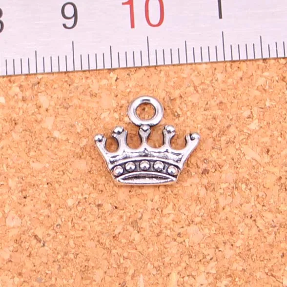 150 шт. античные посеребренные подвески в виде короны Diy ювелирные изделия ручной