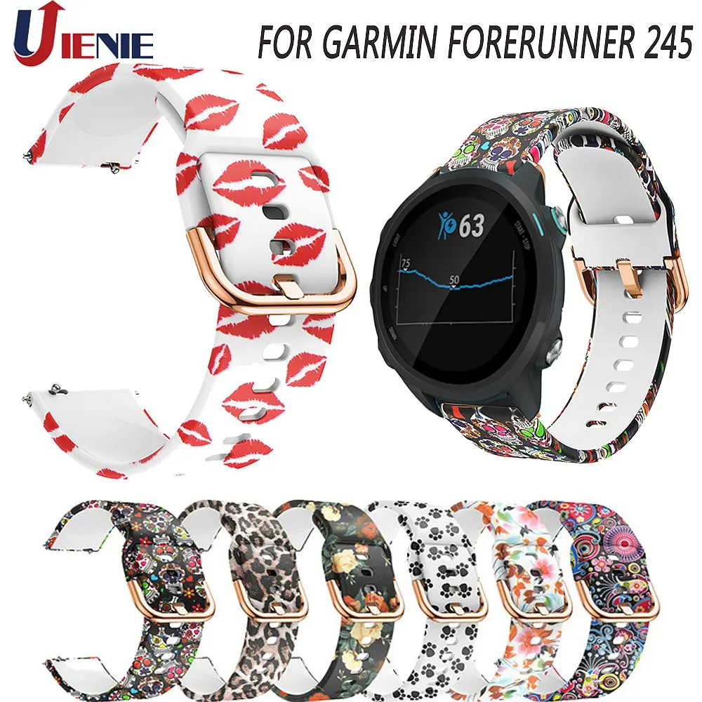 20 мм силиконовый браслет для Garmin Forerunner 245 245M 645/Vivoactive 3 ремешок часов Huami Amazfit Bip/GTR 42