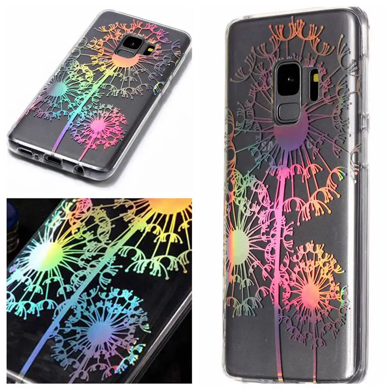 Cases For Samsung S9 S8 Plus Colorful Laser Silicone Soft TPU Back Cover Case Galaxy S3 S4 S5 S6 S7 edge Protect Bag | Мобильные