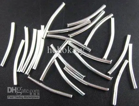 3000 шт. серебристые пластины изогнутые фотообои 1 5 мм x 25 мм|tube spacer|curved tubesilver spacer |