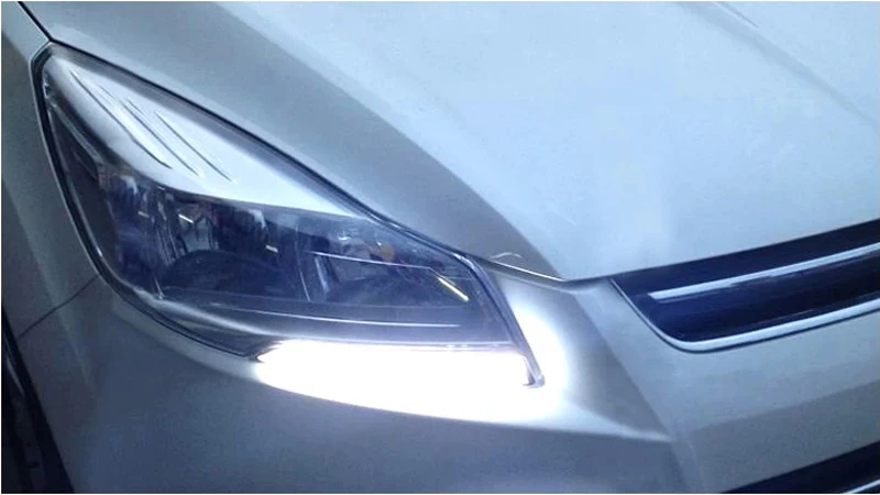 SUNKIA 2 шт./компл. водонепроницаемый светодиодный DRL дневные ходовые огни для Ford Kuga Escape с поворотными сигнальными лампами