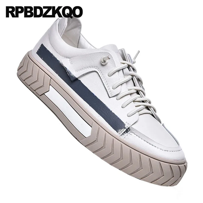 High Quality New Creepers Sneakers Men Shoes Casual Leather Plus Size Trainers Designer 2021 48 Skate 13 Comfort Korean Lace Up |