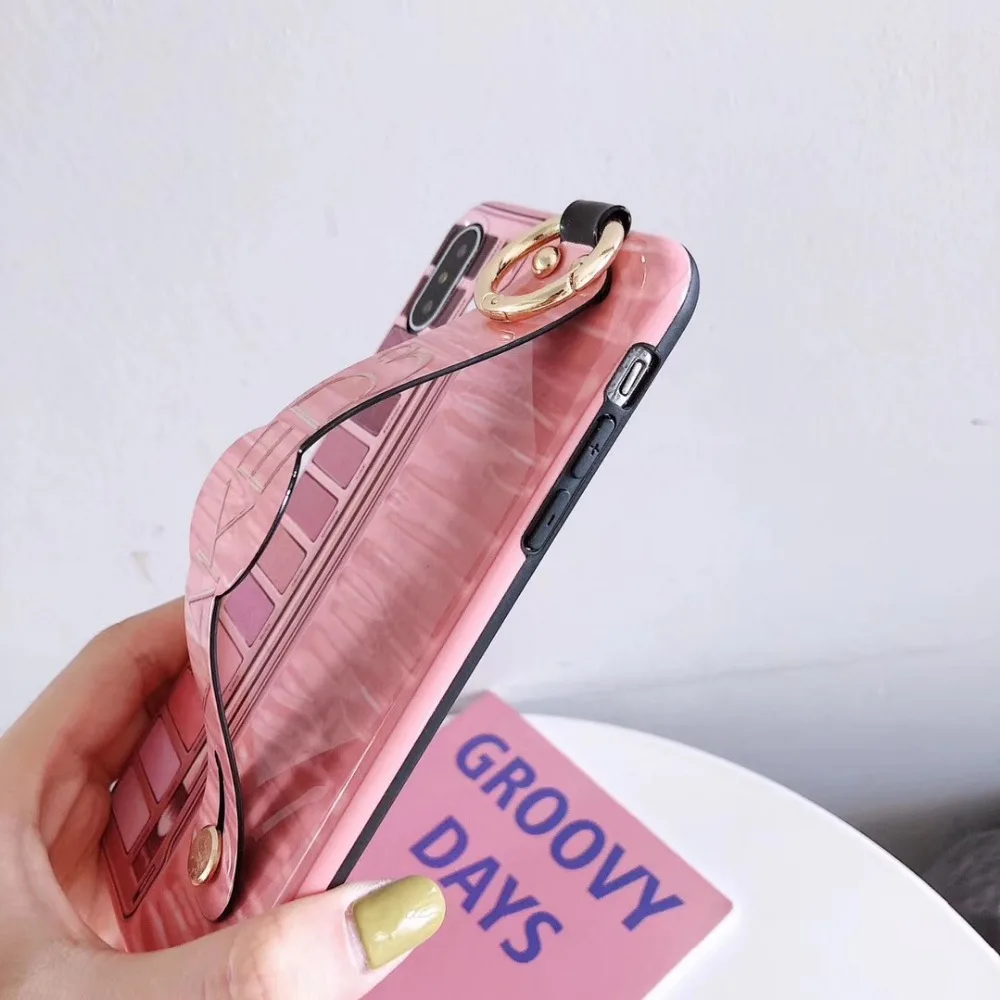 Zxtrby роскошный браслет тени для век чехол телефона iPhone 6 7 8Plus X XS XR XSMax сексуальная