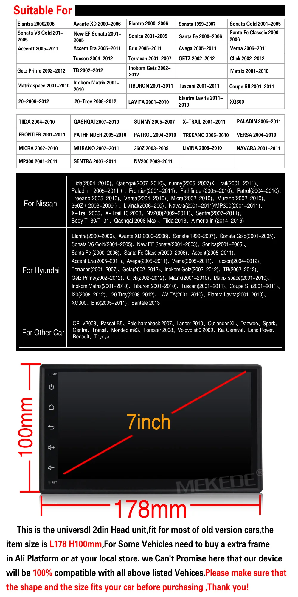 MEKEDE Автомобильный мультимедийный плеер android 8,1 автомобильный DVD gps плеер 2 din радио универсальный gps навигатор для Nissan Toyota универсальный