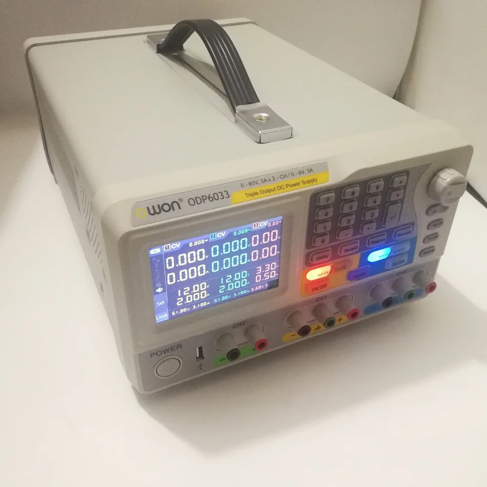 OWON ODP6033 тройной выход с 2-CH 0-60 V/3A и 0-6 V/3A программируемый источник питания постоянного тока