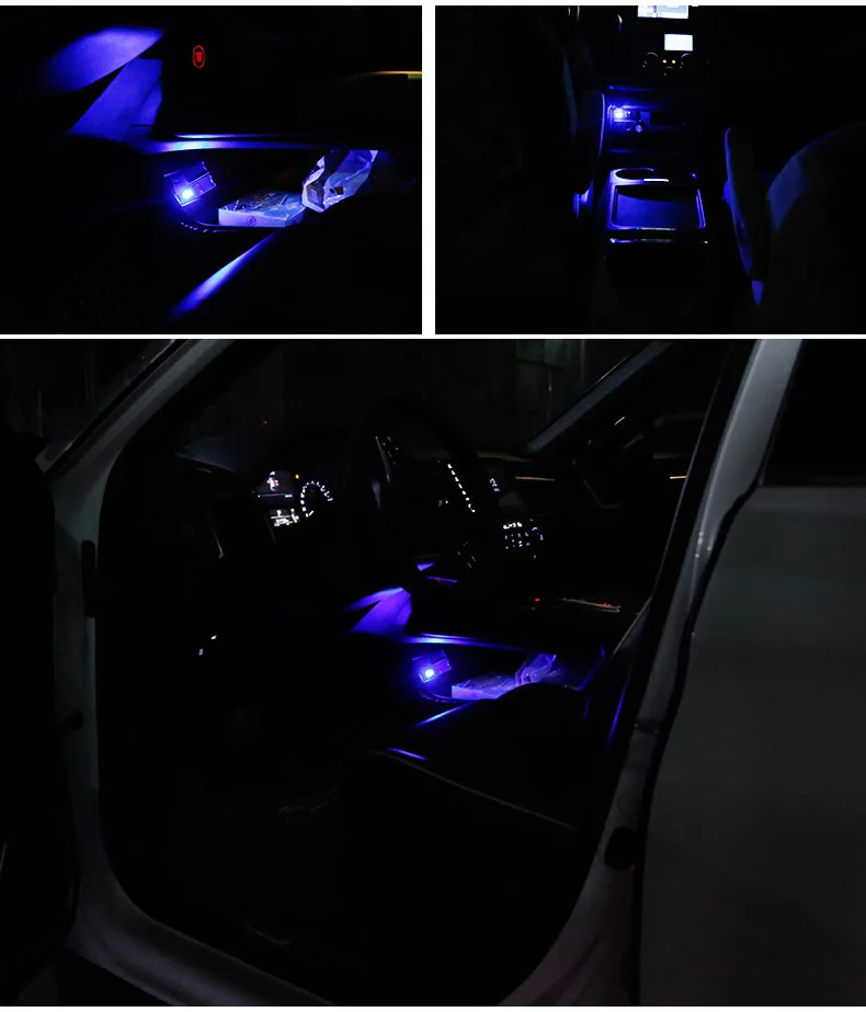 2018 Новый Автомобильный светодиодный мини usb автомобильный интерьер ножная лампа