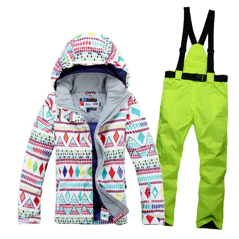 

Warm Thick Ski Suit Women Waterproof Windproof Skiing And Snowboarding Jacket Pants Set Female Snow Costumes Outdoor Wear